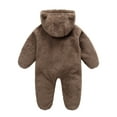 thumbnail image 3 of Caoirhny Baby Jumpsuit, Long Sleeve Hooded Zipper Closure Winter Romper Clothes for Boys Girls, 3 of 9