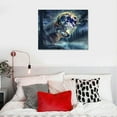 thumbnail image 5 of EastSmooth Large Wall Art For Living Room Canvas Wall Decor For Office Modern Wall Decorations For Bedroom Blue Starry sky Aurora Scenery Wolf Pictures Artwork Posters Home Decor, 5 of 6