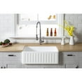 thumbnail image 2 of Gourmetier GKFA301810RM Arcticstone 30" Solid Surface White Stone Apron-Front Single Bowl Farmhouse Kitchen Sink with Strainer, Matte White, 2 of 7