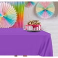 thumbnail image 4 of DecorRack 4 Plastic Tablecloths, 54 x 108 inch, Rectangular, Purple, 4 of 5