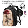 thumbnail image 2 of Daiia Vintage Rose Botanical Art Pattern USB Charging Backpack for Men and Women, Anti-Theft Backpack,Travel Backpack,School Backpack,College Backpack,Laptop Backpack, 2 of 7