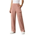 thumbnail image 6 of JIUKE Cargo Sweatpants for Women Casual Baggy Wide Leg Comfy Athletic Joggers Pants with Multi Pockets, 6 of 9