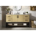 thumbnail image 2 of Elegant Kitchen and Bath 60 inch Single Bathroom Vanity in Honey Brown, 2 of 10