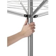 thumbnail image 6 of Whitmor  Aluminum Rotary Clothes Drying Rack - Silver -Adult Use, 6 of 7