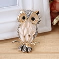 thumbnail image 5 of Owl Broach Jewelry Quality Crystal Owl Brooch Necklace Pendant Woman Fashion  J-134, 5 of 6