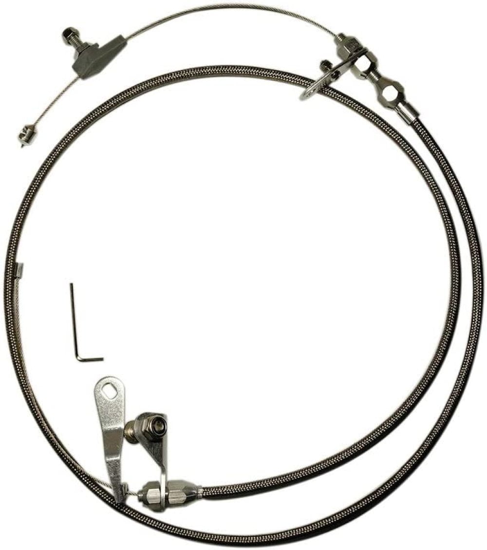 JEM&JULES Performance Stainless Braided Kick Down Cable Transmission