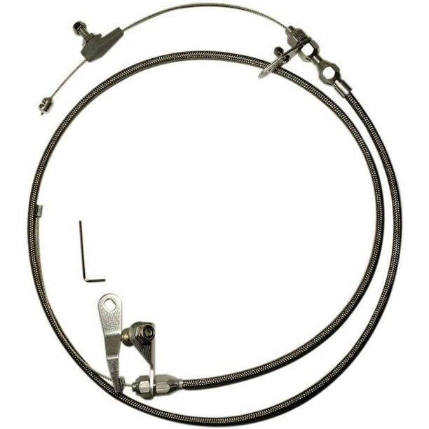 JEM&JULES Performance Stainless Braided Kick Down Cable Transmission