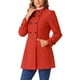 thumbnail image 4 of Abrigo de mujer INSPIRE CHIC, de doble botonadura, midi, con cuello alto y mangas largas, color rojo, 4 of 6