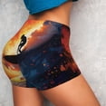 thumbnail image 4 of Goofa Sunset Surfing Silhouette Printed Workout Shorts Women Seamless Scrunch Butt Lifting High Waisted Gym Booty Shorts Elastic Workout Shorts-Large, 4 of 8