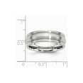 thumbnail image 6 of White Cobalt Ring Band Wedding Rounded Standard Satin 7mm Edge, 6 of 6