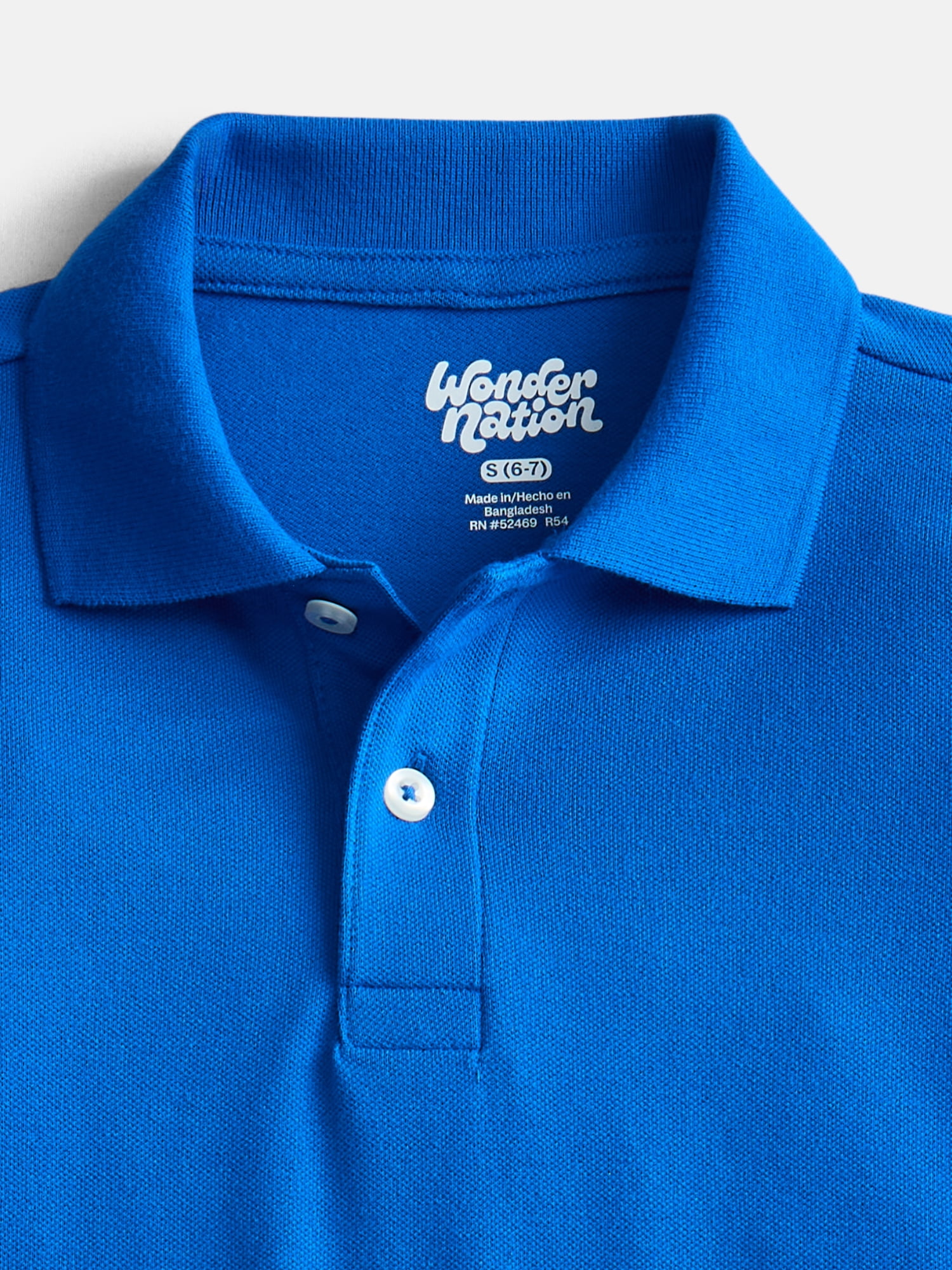 Wonder Nation Boys School Uniform Short Sleeve Pique Polo Shirt, 2-Pack, Size 4-18 & Husky