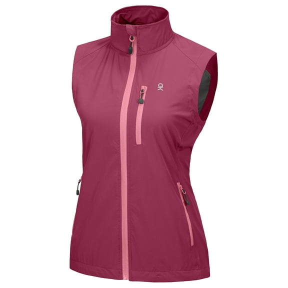 Little Donkey Andy Women's Lightweight Quick Dry Vest Summer Windproof Sleeveless Elastic Jacket for Golfing Cycling Running Size XL