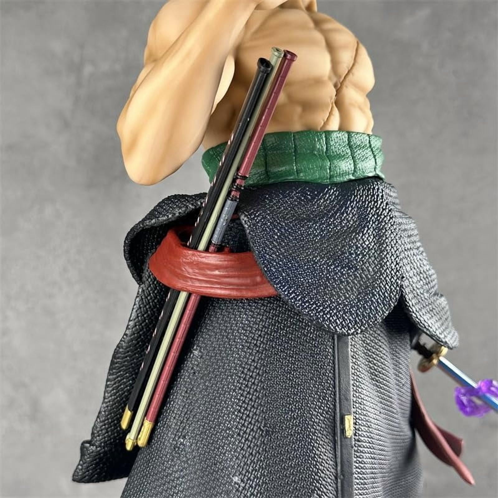 Zoro Figure Carrying A Knife Roronoa Zoro Replacement Head Action Figures 50cm/19.7inch Handmade PVC Anime Model Statue Collectible Craft Gift