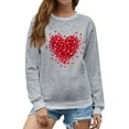 thumbnail image 3 of Xuanfei Women Heart Printed Crew Neck Long Sleeve Sweatshirt, 3 of 7