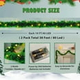 thumbnail image 2 of 9FT Lighted Christmas Green Garland with 40 Count Clear String Lights, Pre-lit Long Artificial Greenery Garlands, Plug in Holiday Decorative Lights, 2 of 7