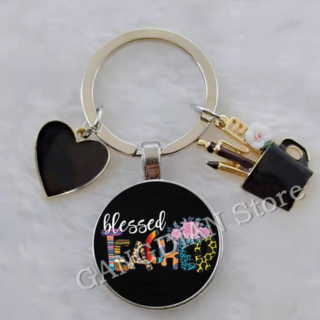 LLavero de regalo para el Día del Maestro, portalápices esmaltado, regalo para el Día del Maestro, recuerdo de amor