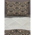 thumbnail image 3 of Antique Oriental Comforter & Sham Bedding Set, Continuous Eastern Spiral Damask Floral Inspired Illustration, 3 pcs Duvet Set Microfiber Filling Quilt, 5 Sizes, Tan and Dark Sepia, by Ambesonne, 3 of 4