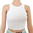thumbnail image 1 of Women Crop Top Simple - Breathable Solid Color Summer Sleeveless Top Tank Top, 1 of 10