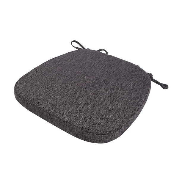 Cojín antideslizante para silla, almohadilla para silla de comedor, sala de estar y oficina. Gris oscuro