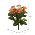 thumbnail image 2 of Pemberly Row 17.25" Contemporary Fabric Artificial Kalanchoe Bush in Orange, 2 of 5