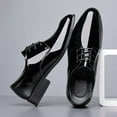 thumbnail image 7 of KELINFONG Mens Patent Leather Classic Lace up Formal Oxford Tuxedo Dress Shoes Men's Wedding Shoes, 7 of 7