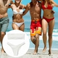 thumbnail image 4 of Sonducket Traje de baño elástico de piezas para mujer, ropa de playa sencilla, ropa de baño de ocio para vacaciones de verano Traje de baño Blanco, 4 of 6
