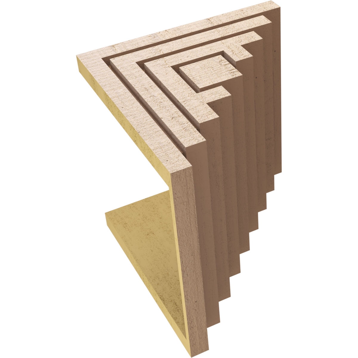 12"W x 12"D x 12"H Wide Landon Rough Cedar Woodgrain TimberThane Corbel, Primed Tan