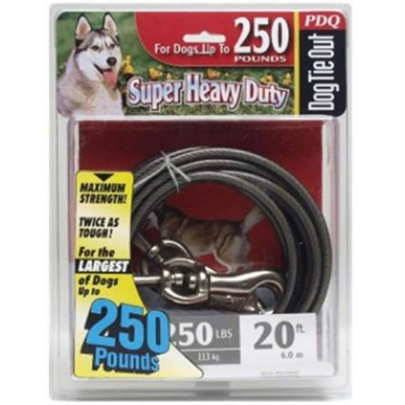 Boss Pet Q681500099 15 ft. Beast Tie Out Cable, Grey