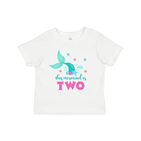 

Inktastic Mermaid Tail 2nd Birthday Gift Toddler Toddler Girl T-Shirt