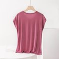 thumbnail image 4 of Fengqque Womens Basic T Shirts Summer Tops Modal Tshirts for Women V Neck Short Sleeve Casual Basic Loose Tops Women's Tops Red XXXXL(XXXXL), 4 of 6