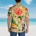 thumbnail image 6 of Kll Men'S Hawaiian Shirt Short Sleeve Button Down Beach Shirts-Vintage Bird, 6 of 8