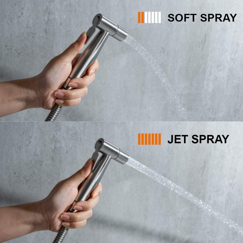 Garosa Stainless Steel Handheld Bidet Sprayer for Toilet,Bathroom Water Spray Head Set,Silver