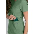 thumbnail image 3 of Medgear Celeste Women's Stretch Scrubs Set with Cross Over Neckline Top and Slim Leg Pants, 3 of 4