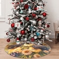 thumbnail image 4 of Cauagu 36" Christmas Tree Skirt Cute Panda Sunflower Pattern Christmas Tree Decorations Tree Mat for Xmas Decorations Occasion Holiday Home Decor -36", 4 of 7