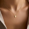 thumbnail image 5 of Turandoss 14K Gold Plated Cross Necklace for Women Jewelry GiftsDainty 14K Gold Plated Plated Cross Necklace Personalized Small Pendant Necklaces for Women Trendy Faith Jewelry Christian Gift, 5 of 8