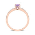 thumbnail image 4 of Everly Women's Amethyst and Diamond 10k Rose Gold Ring, 4 of 7