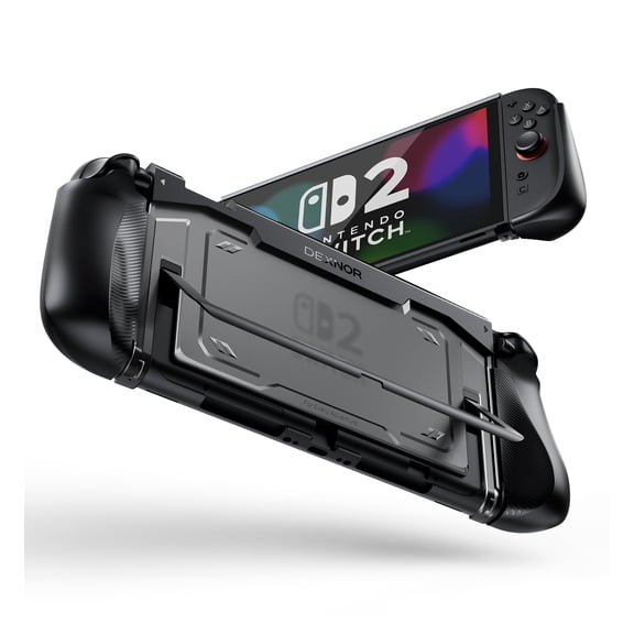DEXNOR for Nintendo Switch 2 Case 2025, Ultra-light Shockproof Dockable Cover with Non-slip Ergonomic Grip & Supports Stand Use