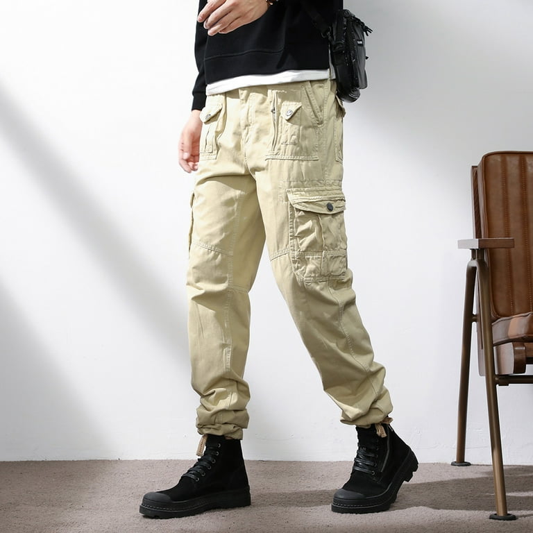 Ketyyh-chn99 Bell Bottom Pants for Men Classic Design Regular Fit Six  Pocket Hunting Cargo Pants