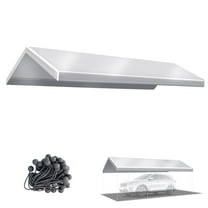 SUNRISEUMBRELLA Upgraded Muliti Color Canopy ONLY 10'x20' Carport Replacement Canopy Outdoor Tent Garage Top Tarp Shelter Cover with Ball Bungees (Silver)