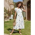 thumbnail image 4 of Zeagoo T Shirt Midi Dress for Women Summer Casual Tiered Dresses A Line Swing Long Dresses with Pockets Short Sleeve Beach Dress, 4 of 6