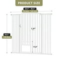 thumbnail image 3 of Uforic 55" Tall Pet Gate, Metal Pet Door Gate  for Cats Dogs,29.5"-48.5" for Doorways and Stairs, White, 3 of 9
