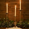 thumbnail image 2 of Efavormart Set Of 3 | Gold Metal Taper Candlestick Holders, 3 Disk Pedestal Design Candle Stands - 9", 11", 13", 2 of 10