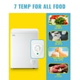 thumbnail image 2 of WANAI 3.5 Cu.ft Chest Freezer Small Deep Freeze with 7 Gears Temp Control Office Dorm Kitchen White, 2 of 10