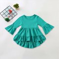 thumbnail image 2 of Child Girls Long Sleeve Ruffle Tiered Tunic Top for Girls 12 24 Months 2T 3T 4T 5T 6T Crewneck Flared Hem Shirts Girls Tops, 2 of 8