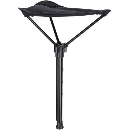 Foldable Camping Stool, Retractable Hiking Chair, one Leg Adjustable