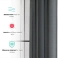 thumbnail image 3 of THD Vicky Semi Sheer Voile Window Curtain Grommet Top Panels for Bedroom & Living Room - Set of 2 (Black, 54 W x 84 L per panel), 3 of 6