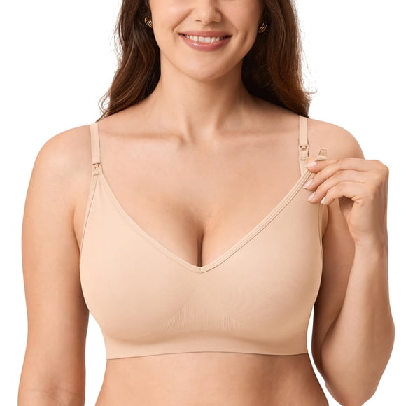 Sostén de Lactancia sin Costuras y sin Aros MOMANDA Sleep Beige para Maternidad