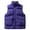 Purple, variant on Men's Quilted Vest Coats Casual Fashion Warm Pocket Button Zipper Outwear Jackets Brown