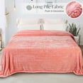 thumbnail image 6 of Whale Flotilla Fleece Queen Size Blanket for Bed 90x90 Inch, Super Plush and Soft 300GSM Blankets for All Season, Fluffy and Lightweight,Pink, 6 of 8