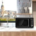 thumbnail image 4 of Costway 0.7Cu.ft Retro Countertop Microwave Oven 700W LED Display Glass Turntable Black, 4 of 10